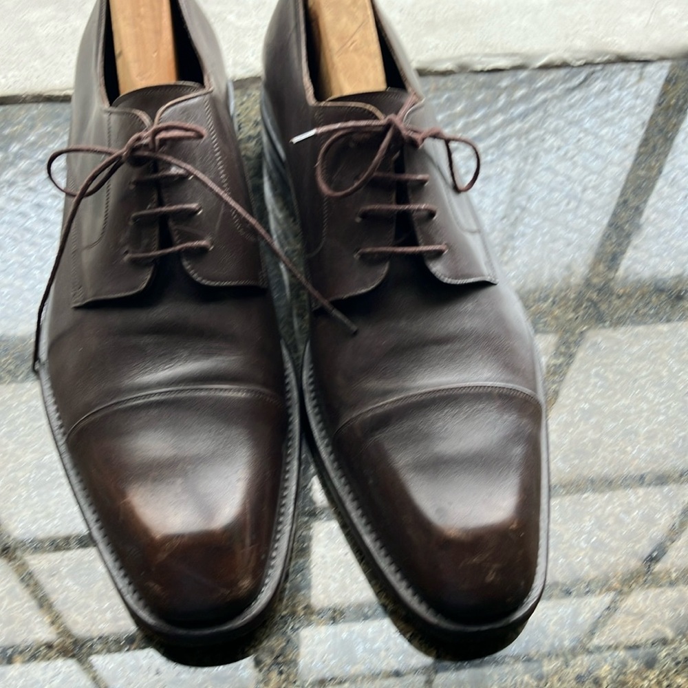 Giorgio Armani Dark Brown Leather Oxfords
